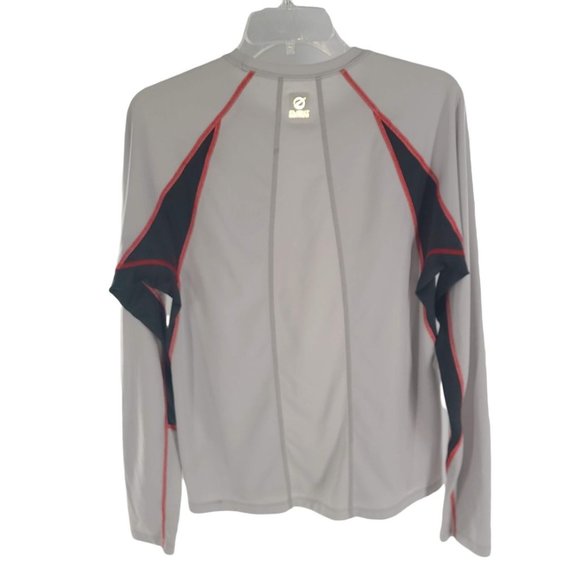 🌸 North Face Womens Long Sleeve Top Crew Neck Light Gray Size S - Picture 2 of 9